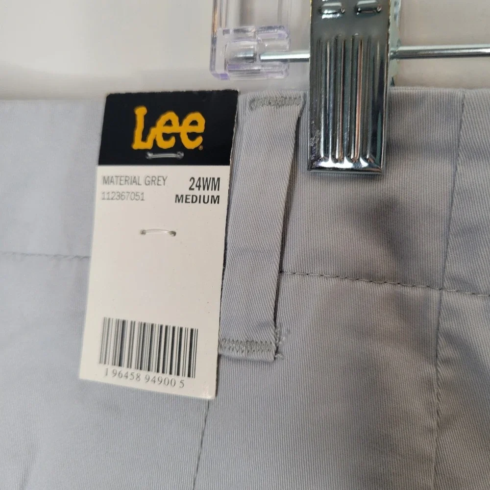 Lee Legendary Plus Womens‎ Bermuda Shorts Light Gray MidRise 9